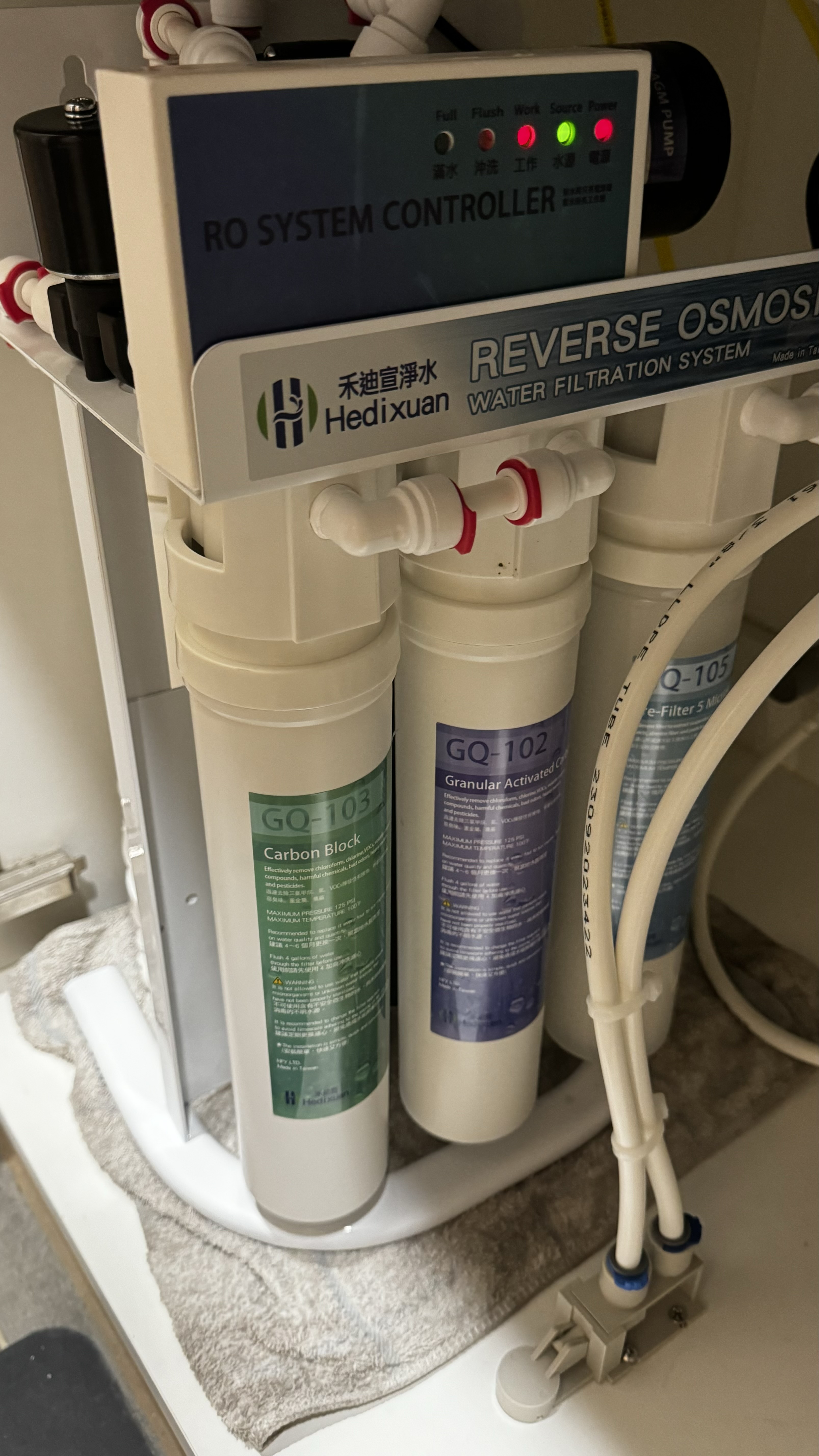 高雄淨水器安裝案例，EGQ-6002直出無桶子機種，經過多家篩選最後選擇禾迪宣