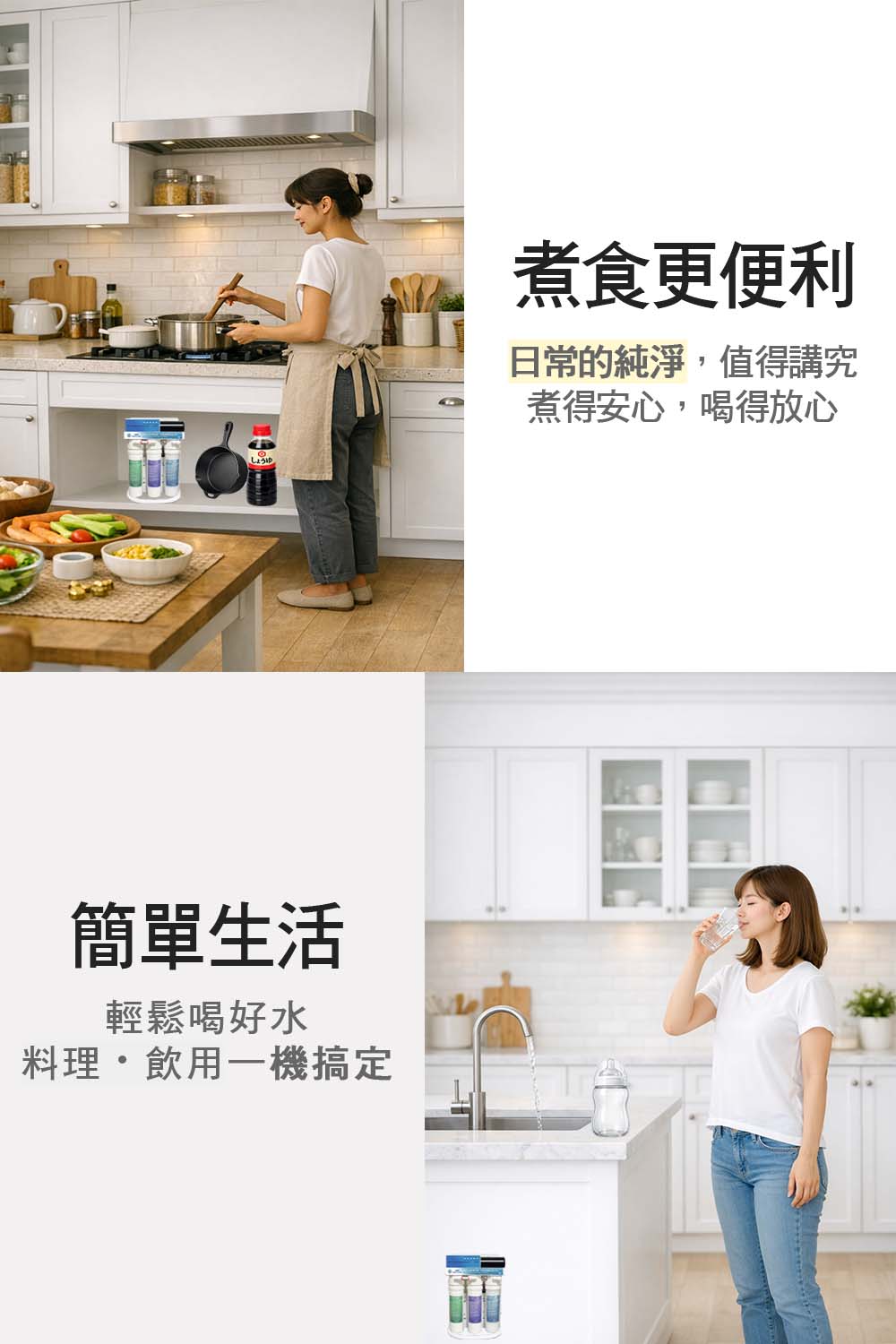 【禾迪宣】廚下型溫熱飲水機,旋轉機械式多段調溫龍頭,家用廚下淨水飲水機型,搭配EGQ-6002,可調溫及紫外線燈 廚下型淨水器