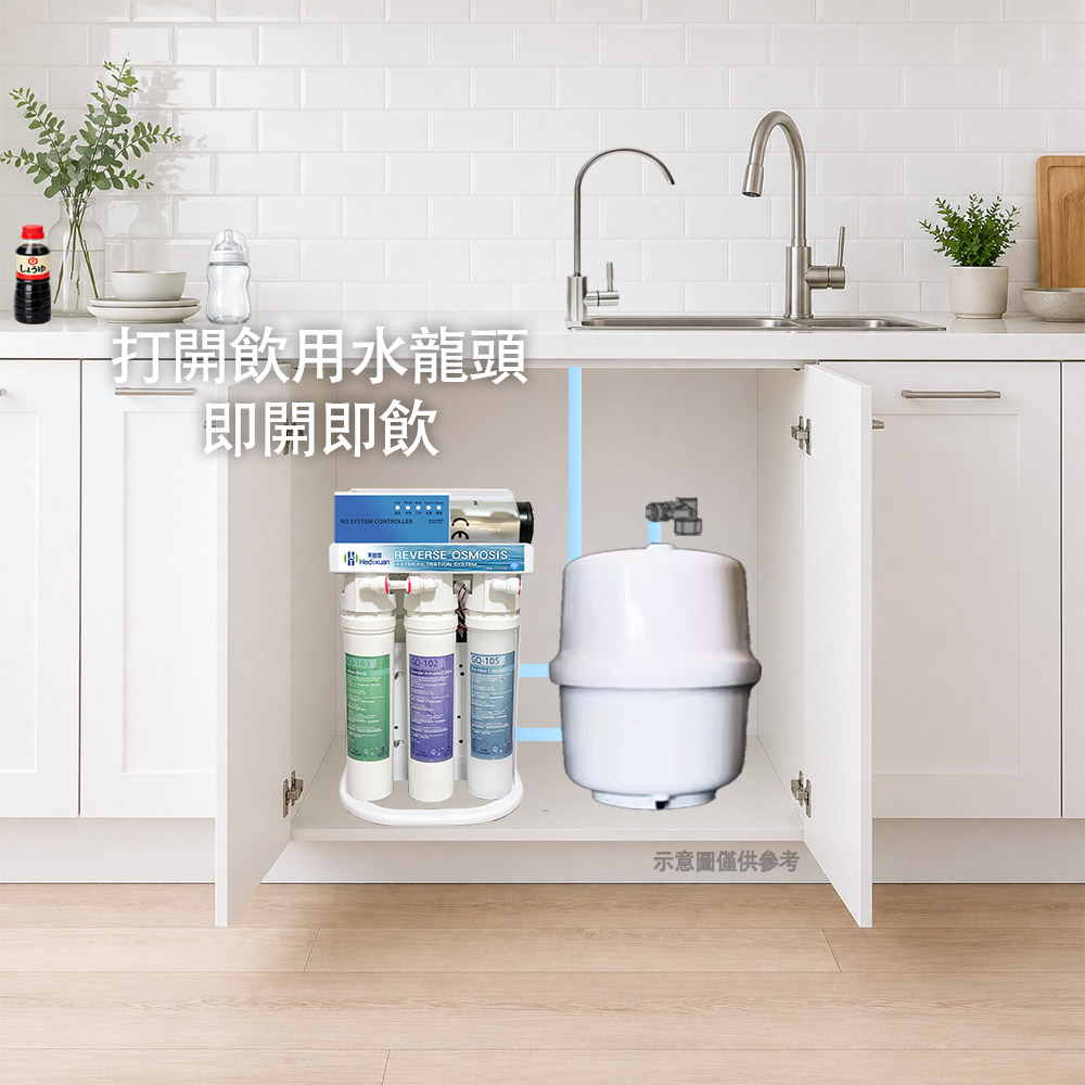 【禾迪宣】EGQ-75 廚下淨水過濾器，小資淨水型，歐盟Rohs濾材檢測通過、BSMI認證，75G過濾直出機型 台灣淨水器