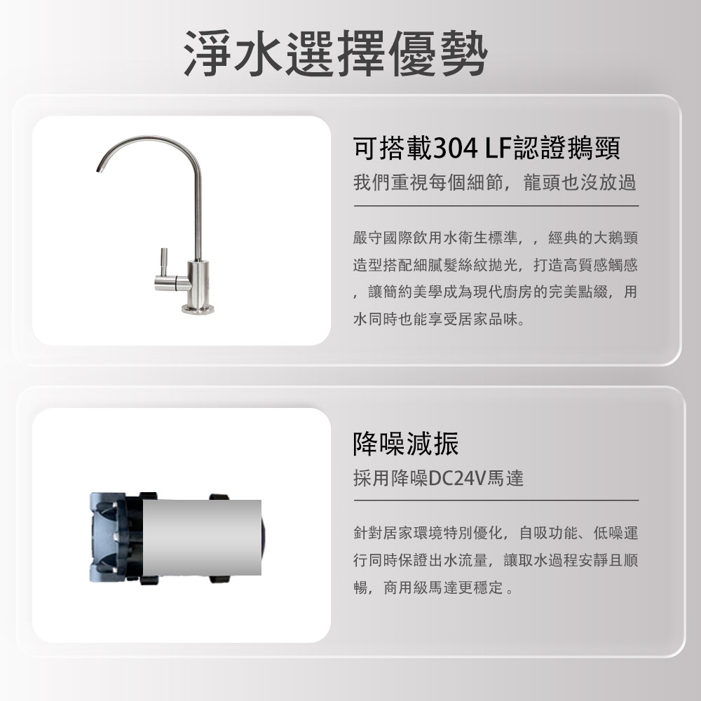 【禾迪宣】EGQ-75 廚下淨水過濾器，小資淨水型，歐盟Rohs濾材檢測通過、BSMI認證，75G過濾直出機型 RO淨水器
